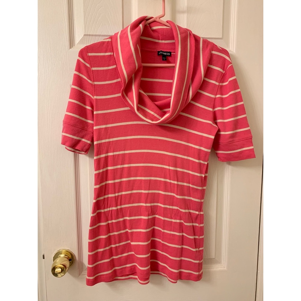 Pink and White Striped Top